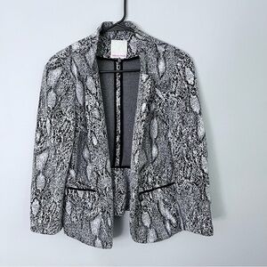 Rebecca Taylor knit snakeskin print blazer size 12